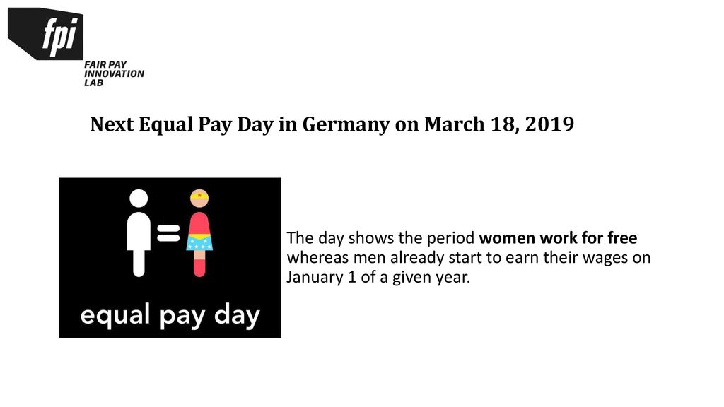 Next Equal Pay Day in Germany on March 18, 2019