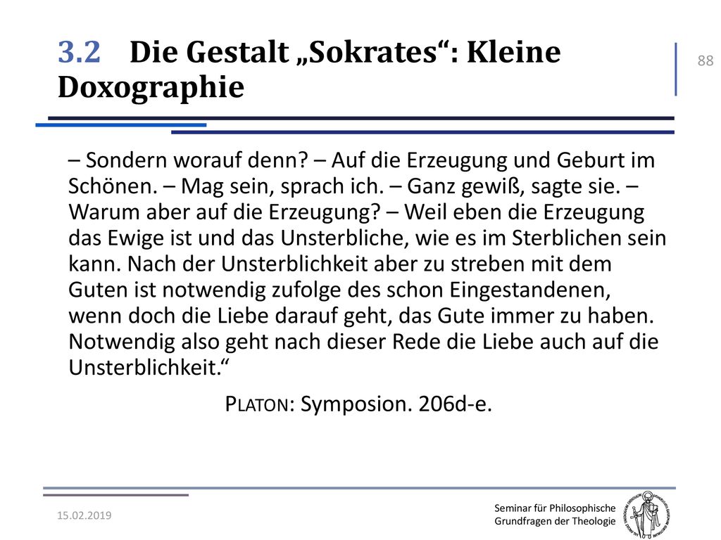3.2 Die Gestalt „Sokrates : Kleine Doxographie