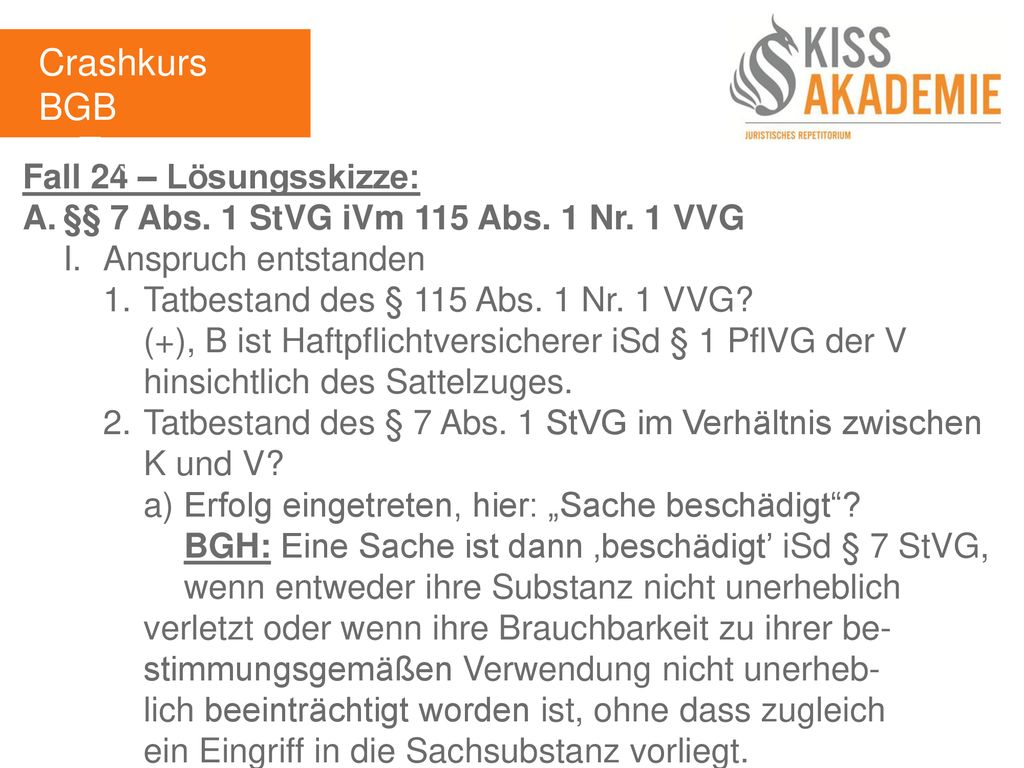 Crashkurs BGB 3. Tag Fall 24 – Lösungsskizze: