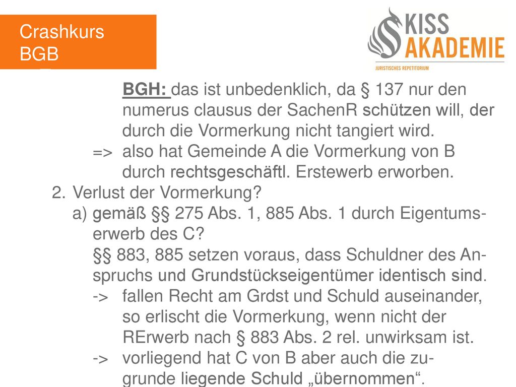 Crashkurs BGB 3. Tag.