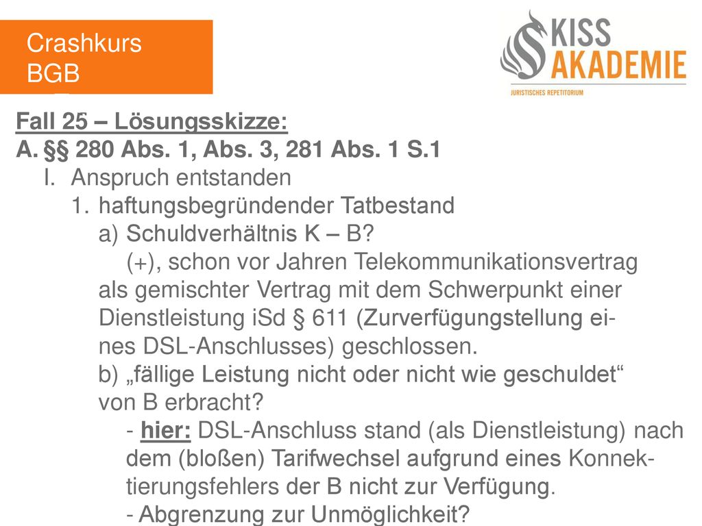 Crashkurs BGB 3. Tag Fall 25 – Lösungsskizze: