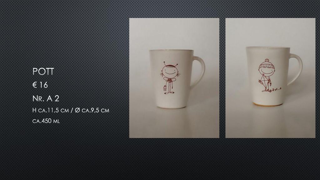 Pott € 16 Nr. A 2 H ca.11,5 cm / Ø ca.9,5 cm ca.450 ml