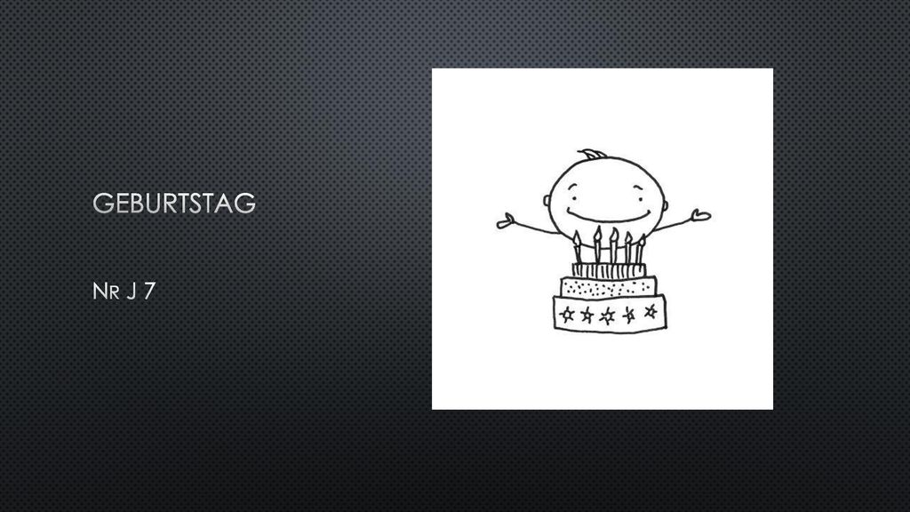 geburtstag Nr J 7