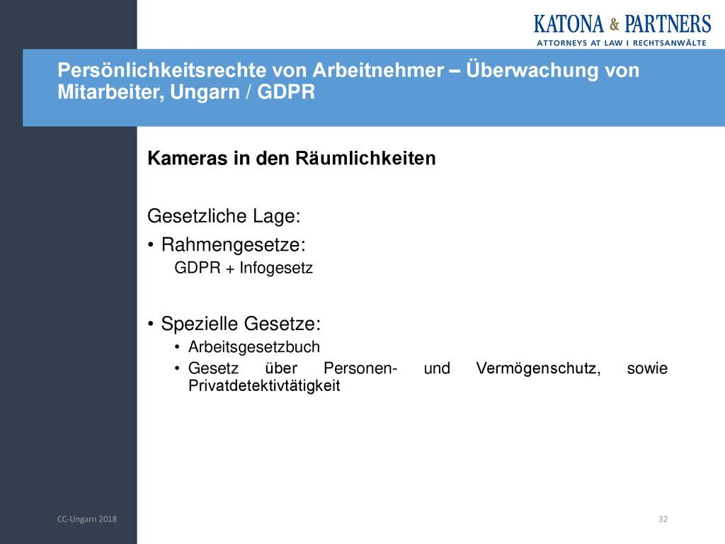 Persönlichkeitsrechte von Arbeitnehmer – Überwachung von Mitarbeiter, Ungarn / GDPR