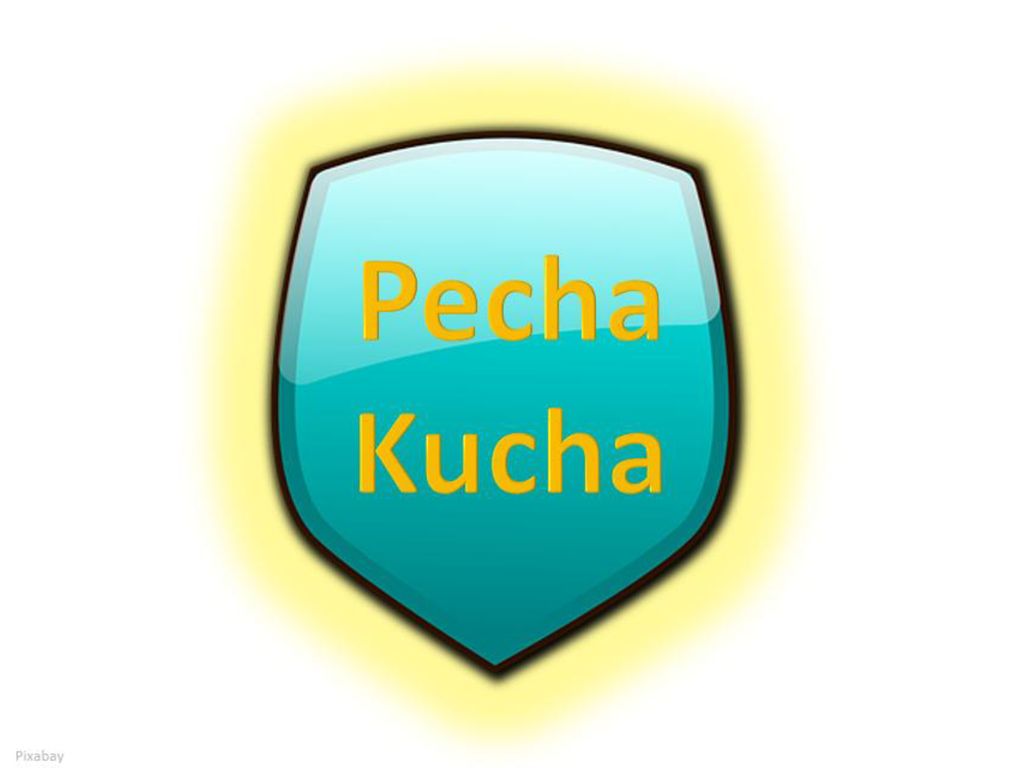 Diese Form der Präsentation, die ich hier gerade vormache, nennt sich Pecha Kucha. Und sie ist angetreten, Death by PowerPoint zu verhindern, indem sie die eben beschriebenen Verfehlungen unterbindet.