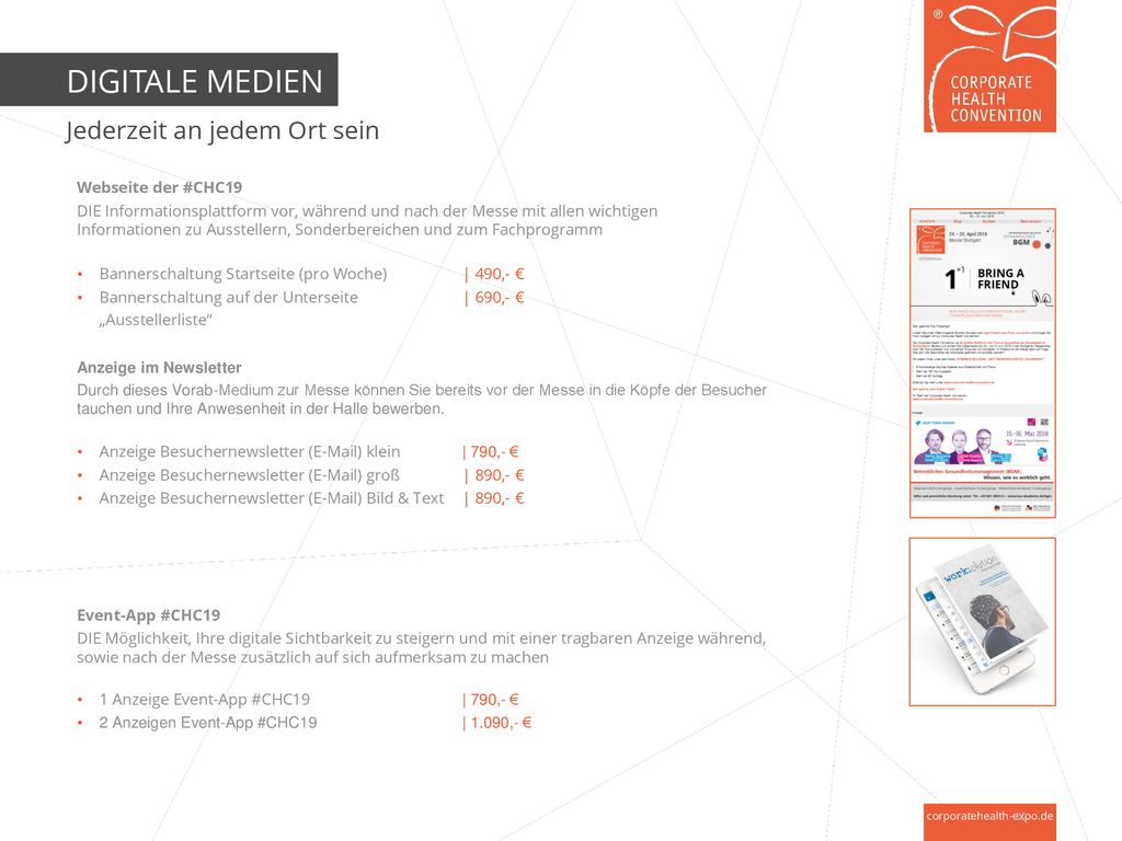 DIGITALE MEDIEN Jederzeit an jedem Ort sein Webseite der #CHC19