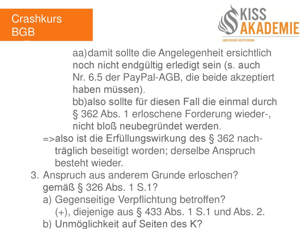 Crashkurs BGB 1. Tag.