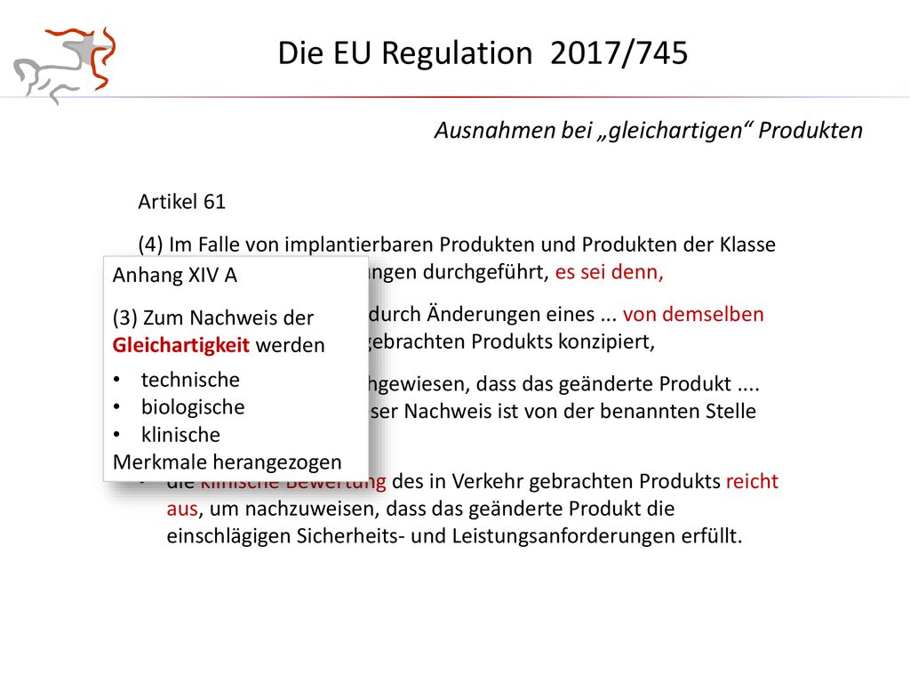 Die EU Regulation 2017/745 Ausnahmen bei „gleichartigen Produkten