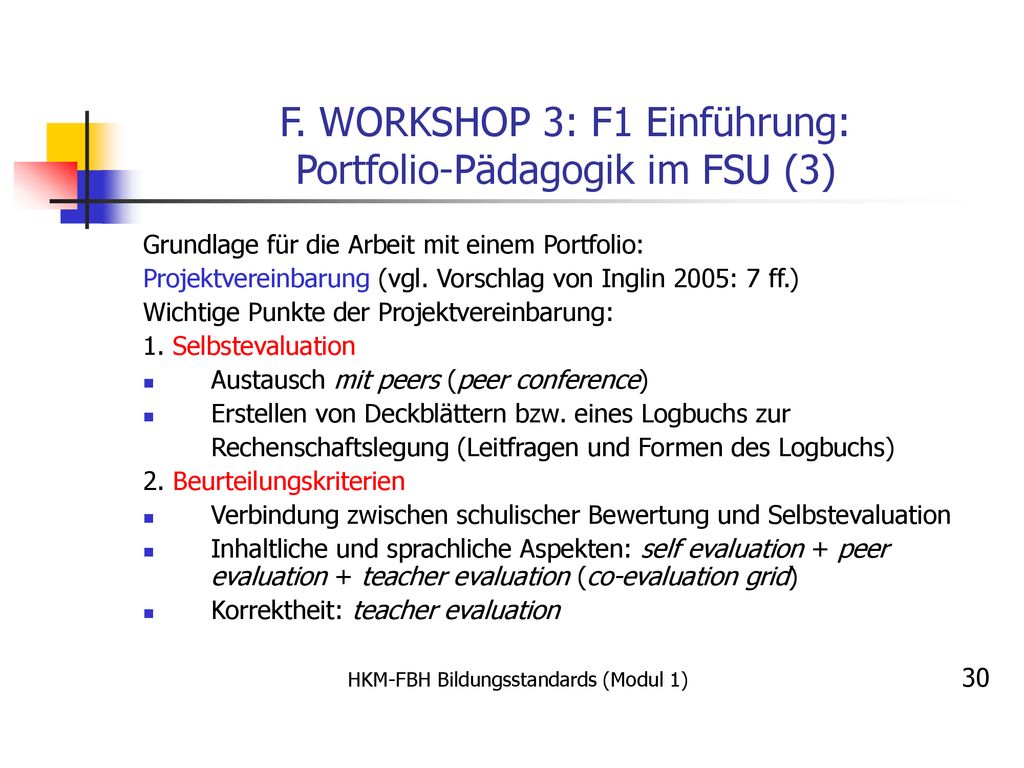 F. WORKSHOP 3: F1 Einführung: Portfolio-Pädagogik im FSU (3)