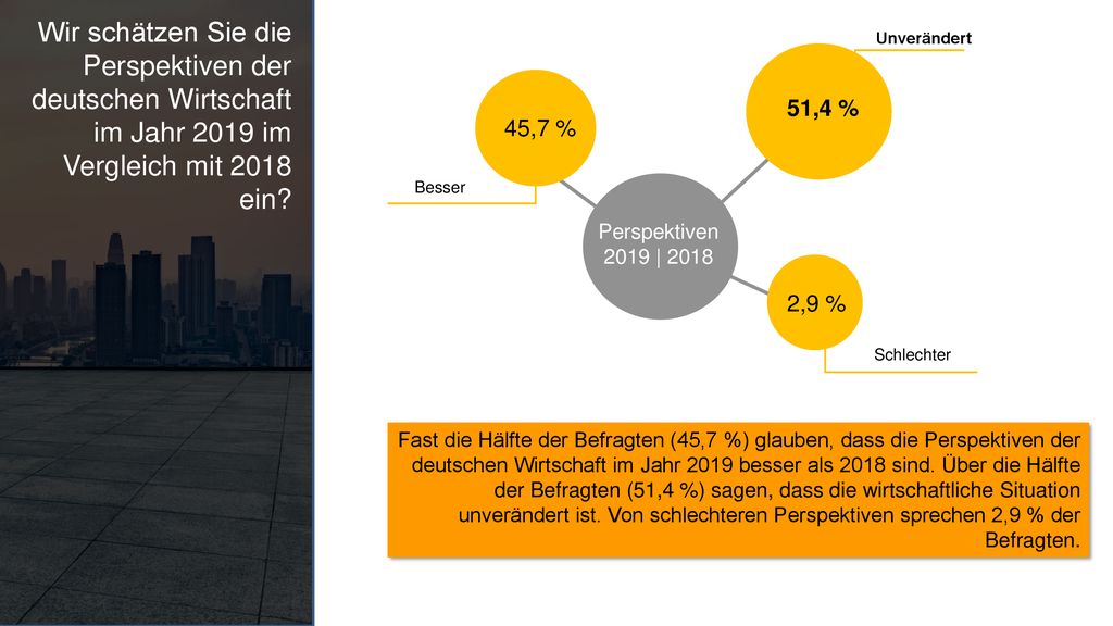 Wir schätzen Sie die Perspektiven der deutschen Wirtschaft im Jahr 2019 im Vergleich mit 2018 ein