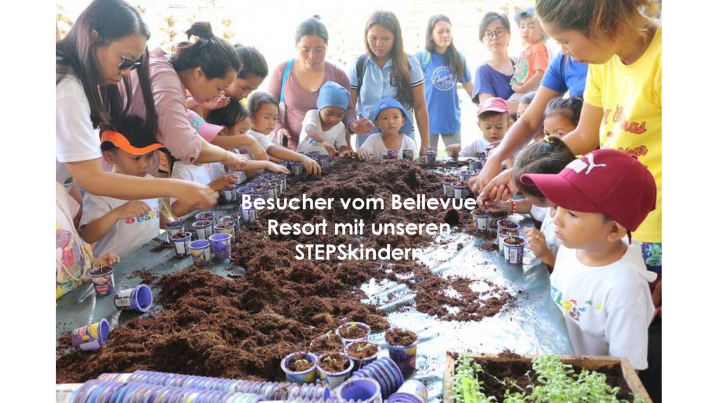 Besucher vom Bellevue Resort mit unseren STEPSkindern
