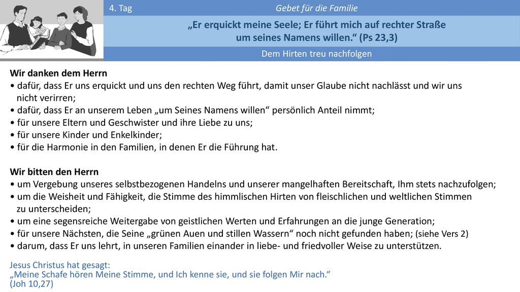 „Er erquickt meine Seele; Еr führt mich auf rechter Straße