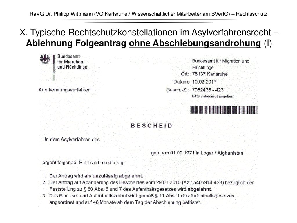 RaVG Dr. Philipp Wittmann (VG Karlsruhe / Wissenschaftlicher Mitarbeiter am BVerfG) – Rechtsschutz
