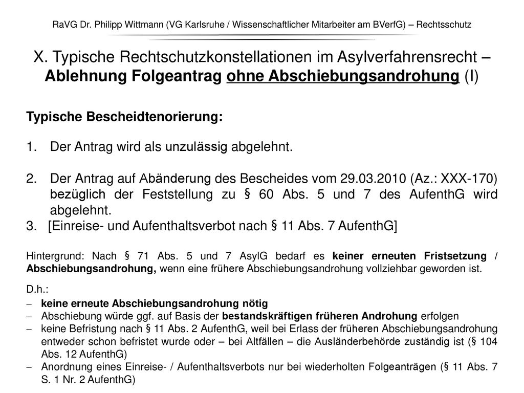 RaVG Dr. Philipp Wittmann (VG Karlsruhe / Wissenschaftlicher Mitarbeiter am BVerfG) – Rechtsschutz