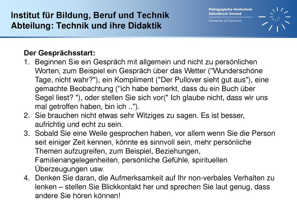 Institut für Bildung, Beruf und Technik Abteilung: Technik und ihre Didaktik