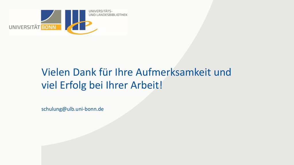 Vielen Dank für Ihre Aufmerksamkeit und viel Erfolg bei Ihrer Arbeit!