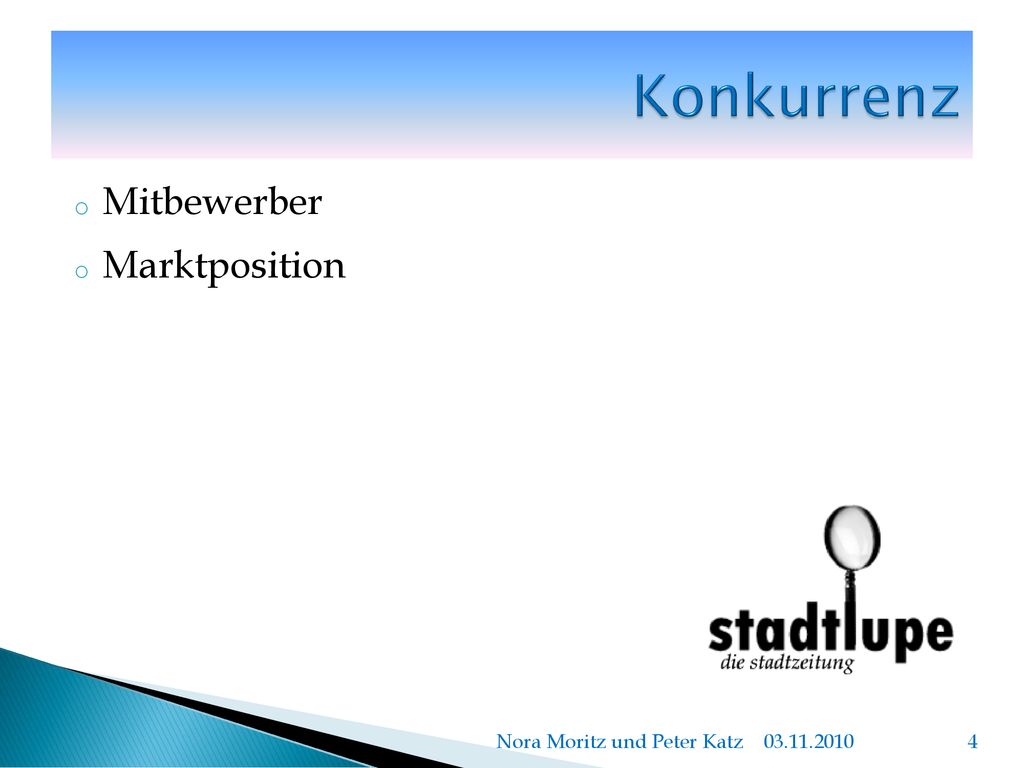Konkurrenz Mitbewerber Marktposition Nora Moritz und Peter Katz