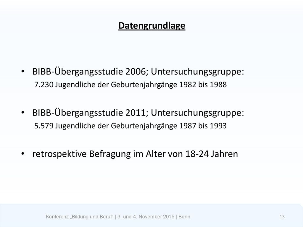 Konferenz „Bildung und Beruf | 3. und 4. November 2015 | Bonn