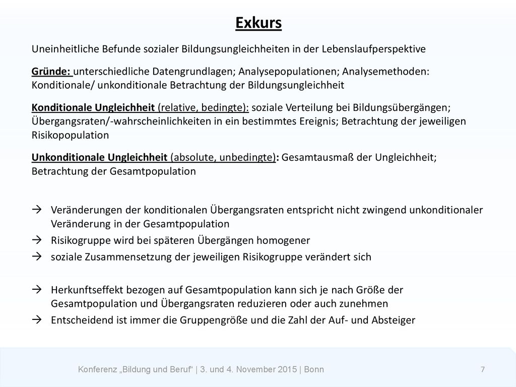 Konferenz „Bildung und Beruf | 3. und 4. November 2015 | Bonn