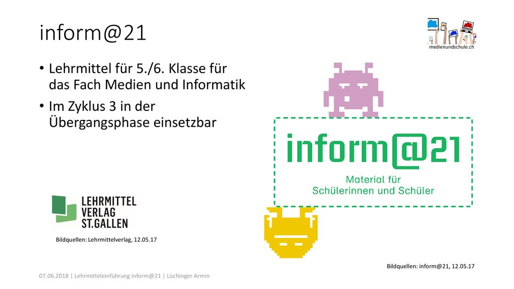 Lehrmittel für 5./6. Klasse für das Fach Medien und Informatik. Im Zyklus 3 in der Übergangsphase einsetzbar.
