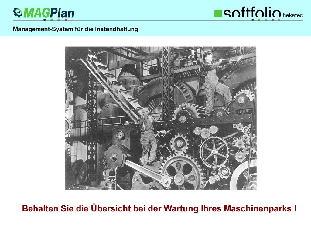 Behalten Sie die Übersicht bei der Wartung Ihres Maschinenparks !