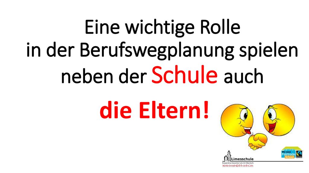 Eine wichtige Rolle in der Berufswegplanung spielen neben der Schule auch