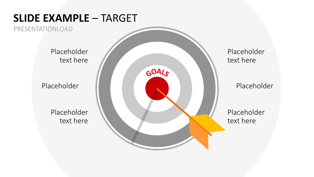 SLIDE EXAMPLE – TARGET Placeholder text here Placeholder text here