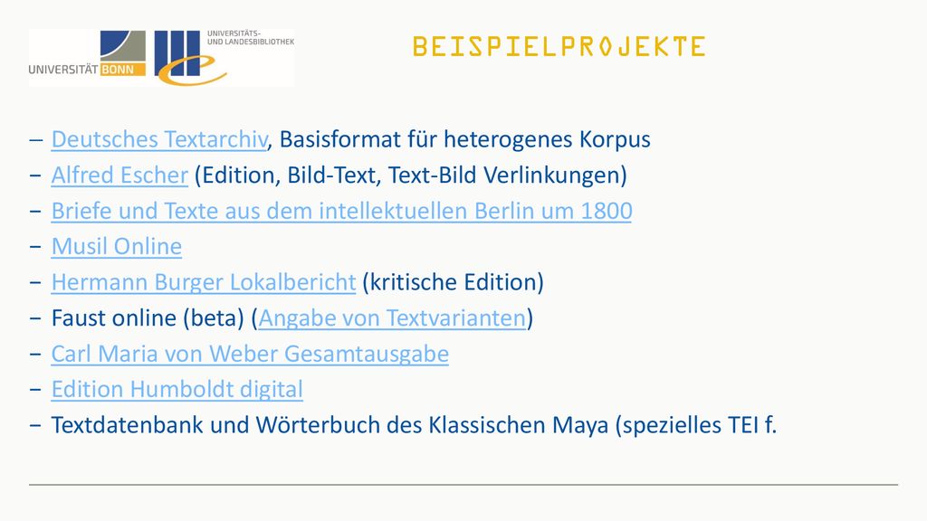 Beispielprojekte Deutsches Textarchiv, Basisformat für heterogenes Korpus. Alfred Escher (Edition, Bild-Text, Text-Bild Verlinkungen)
