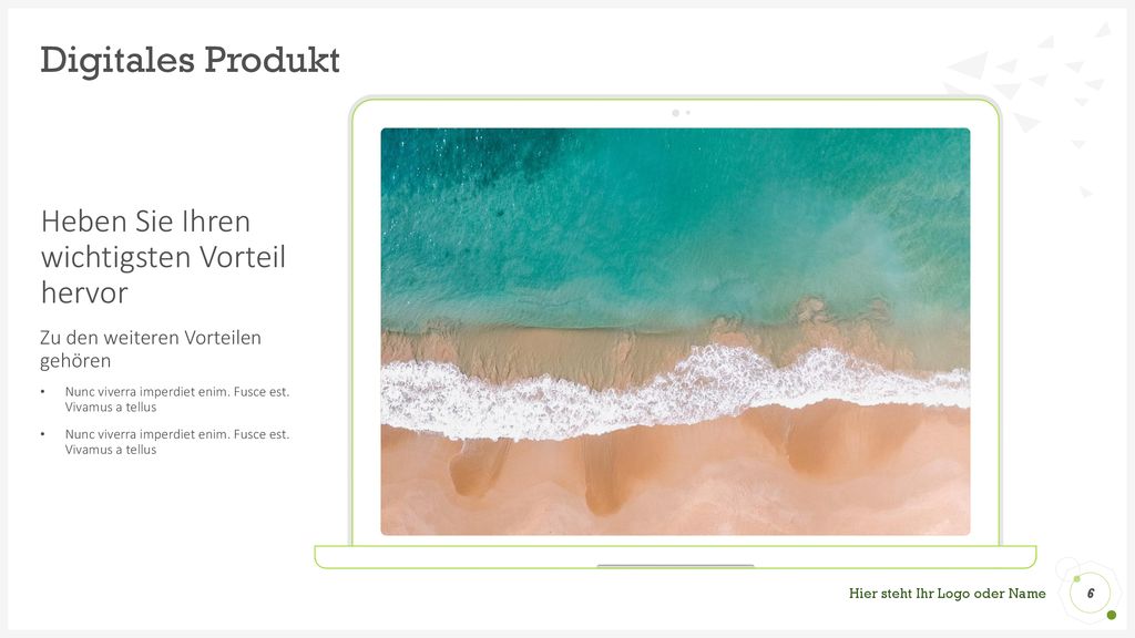Digitales Produkt Heben Sie Ihren wichtigsten Vorteil hervor