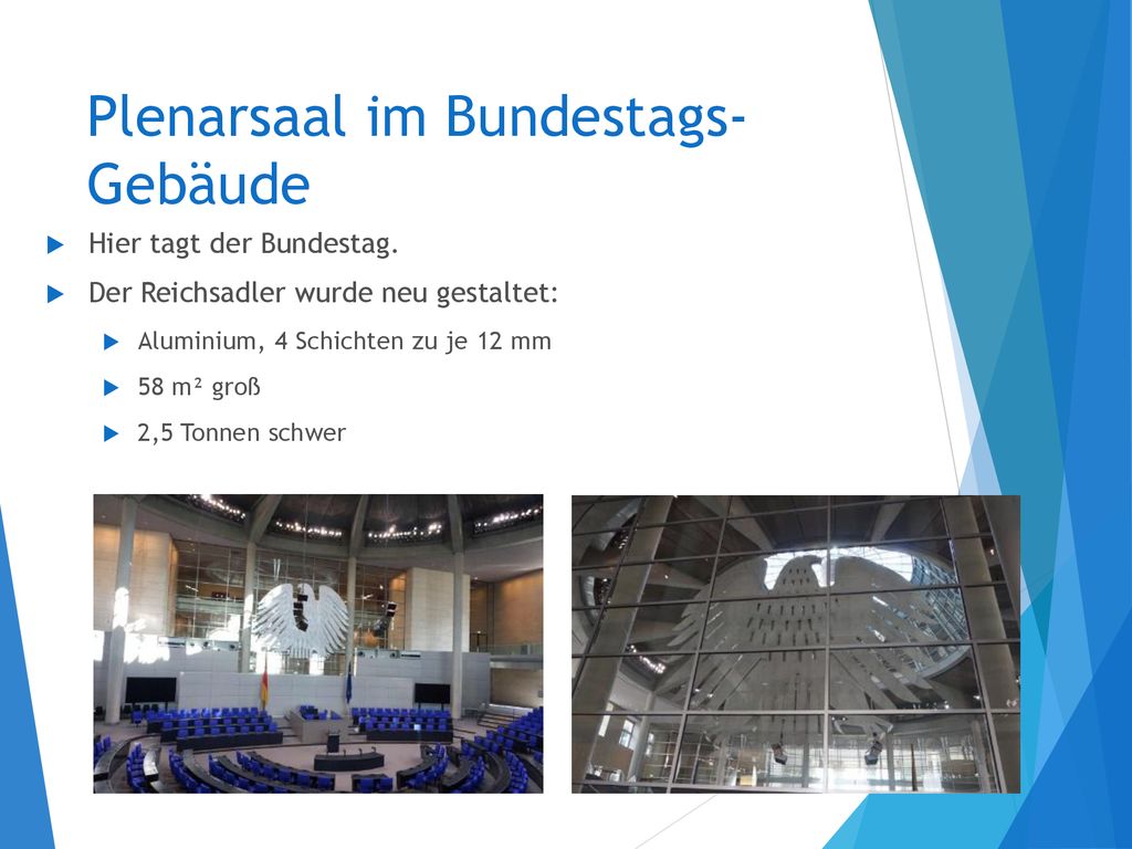 Plenarsaal im Bundestags-Gebäude