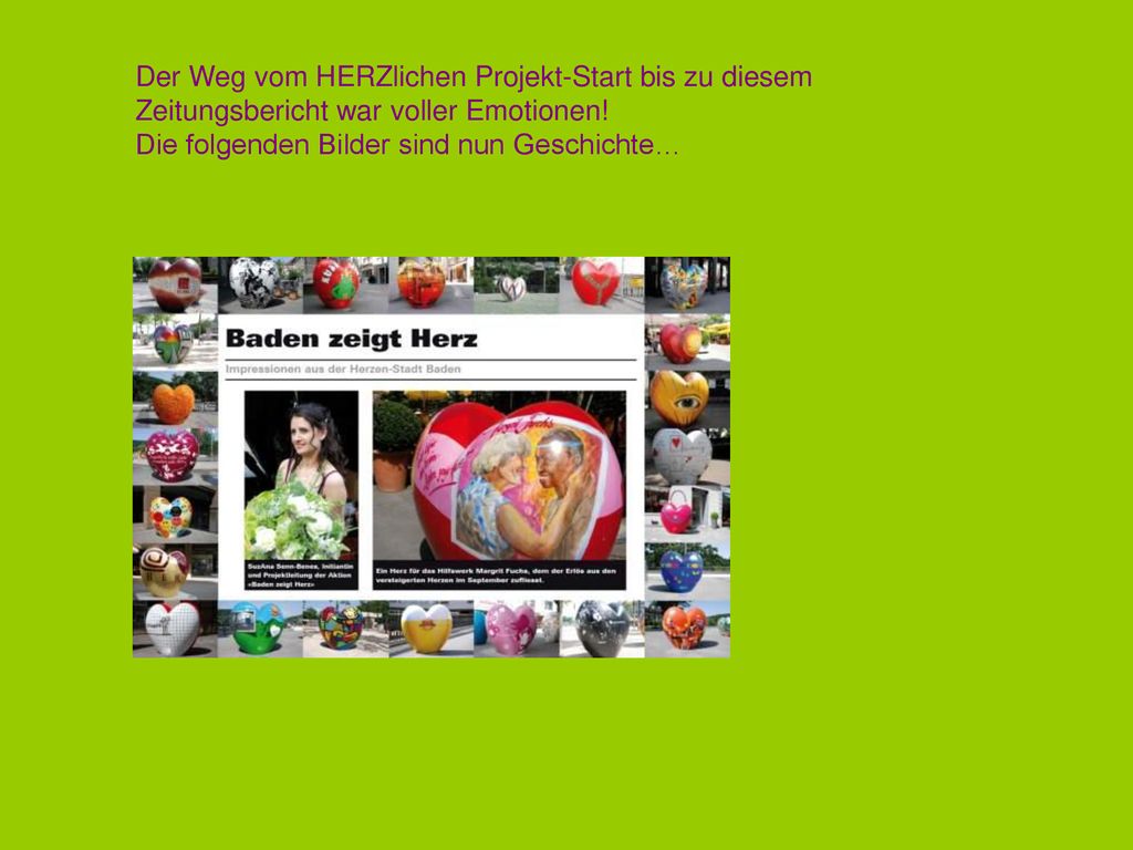 Der Weg vom HERZlichen Projekt-Start bis zu diesem Zeitungsbericht war voller Emotionen.