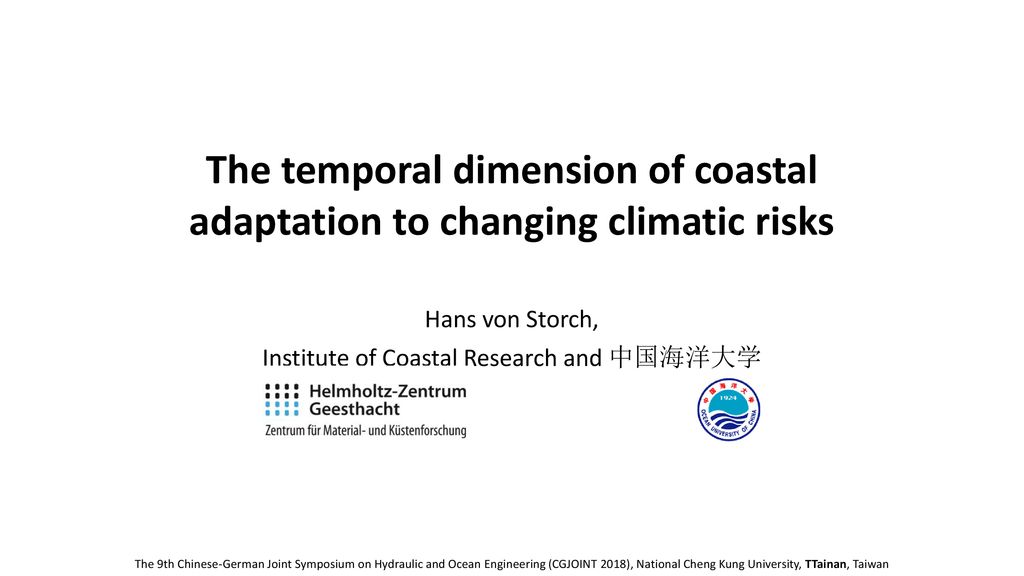 Hans von Storch, Institute of Coastal Research and 中国海洋大学
