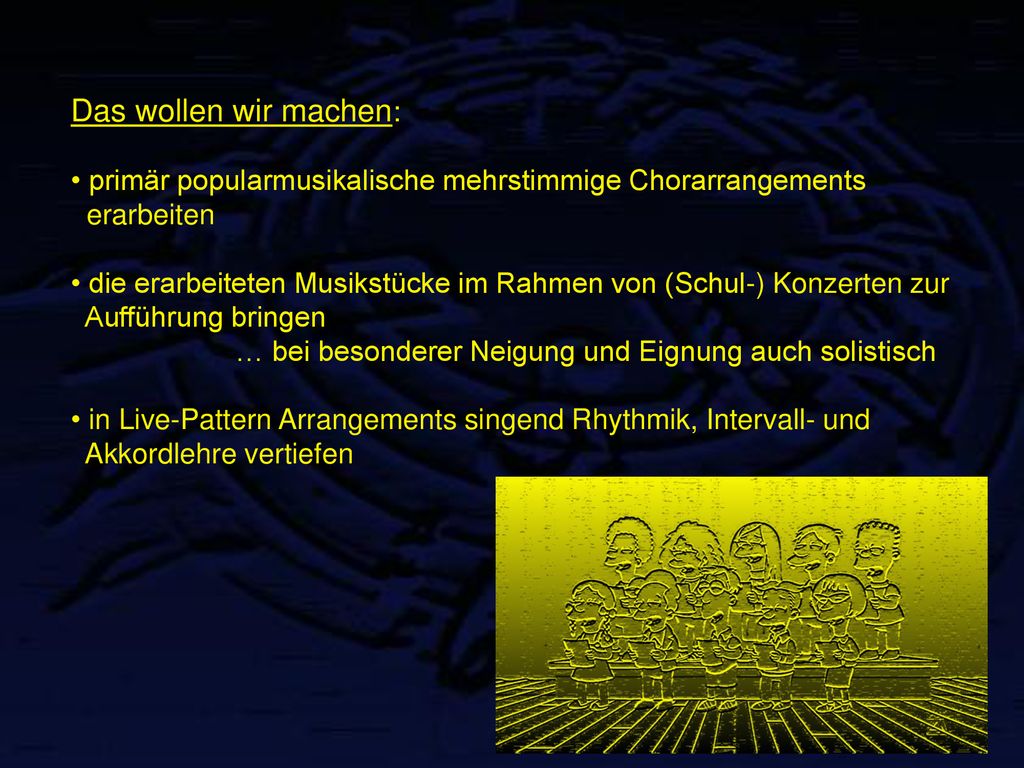 Das wollen wir machen: primär popularmusikalische mehrstimmige Chorarrangements. erarbeiten.