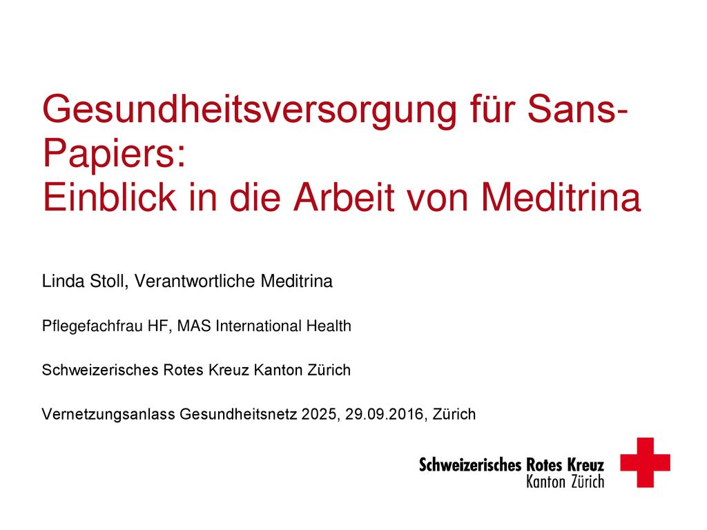 Gesundheitsversorgung für Sans-Papiers: Einblick in die Arbeit von Meditrina