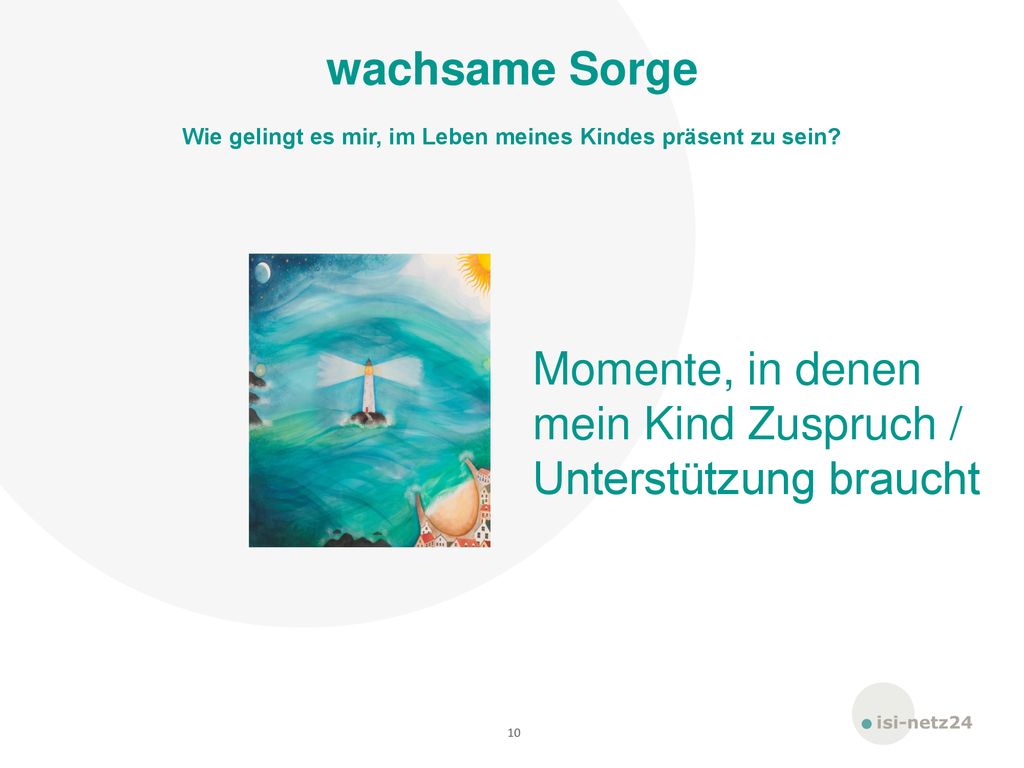 wachsame Sorge Wie gelingt es mir, im Leben meines Kindes präsent zu sein