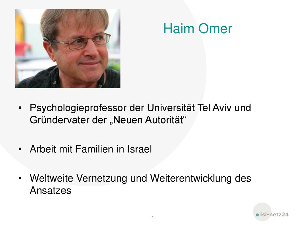 Haim Omer Psychologieprofessor der Universität Tel Aviv und Gründervater der „Neuen Autorität Arbeit mit Familien in Israel.