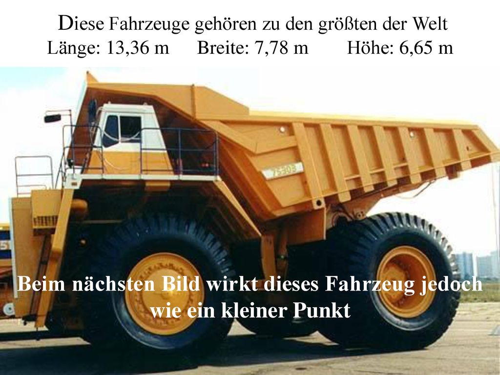 Beim nächsten Bild wirkt dieses Fahrzeug jedoch wie ein kleiner Punkt