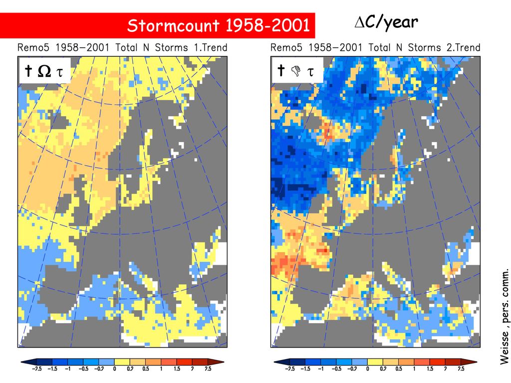 C/year Stormcount t   t   Weisse , pers. comm.
