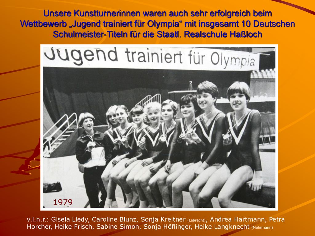 Unsere Kunstturnerinnen waren auch sehr erfolgreich beim Wettbewerb „Jugend trainiert für Olympia mit insgesamt 10 Deutschen Schulmeister-Titeln für die Staatl. Realschule Haßloch