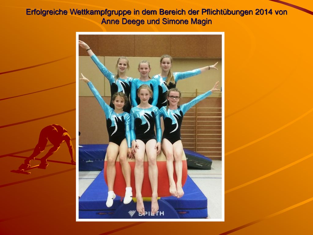 Erfolgreiche Wettkampfgruppe in dem Bereich der Pflichtübungen 2014 von Anne Deege und Simone Magin