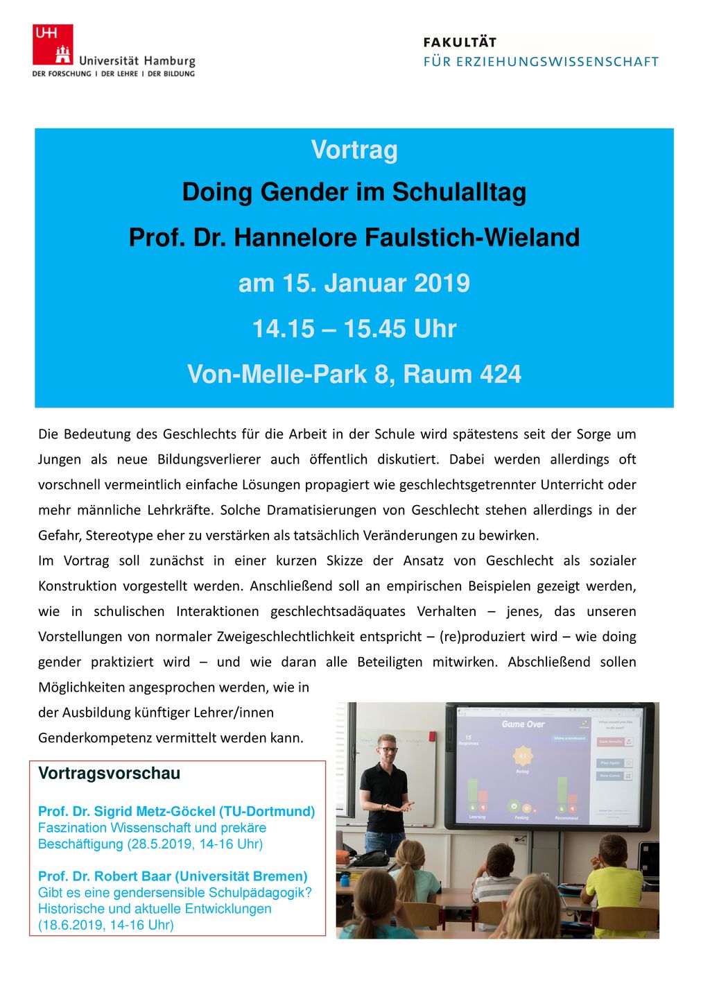 Doing Gender im Schulalltag Prof. Dr. Hannelore Faulstich-Wieland