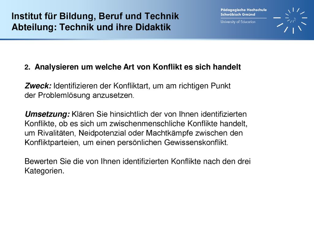 Institut für Bildung, Beruf und Technik Abteilung: Technik und ihre Didaktik