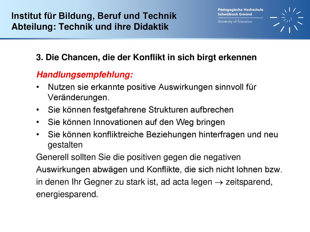 Institut für Bildung, Beruf und Technik Abteilung: Technik und ihre Didaktik