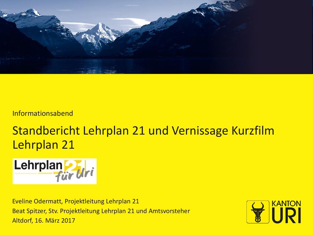 Eveline macht eine ganz kurze Einleitung und übergibt dann an RR Beat Jörg, Landammann.