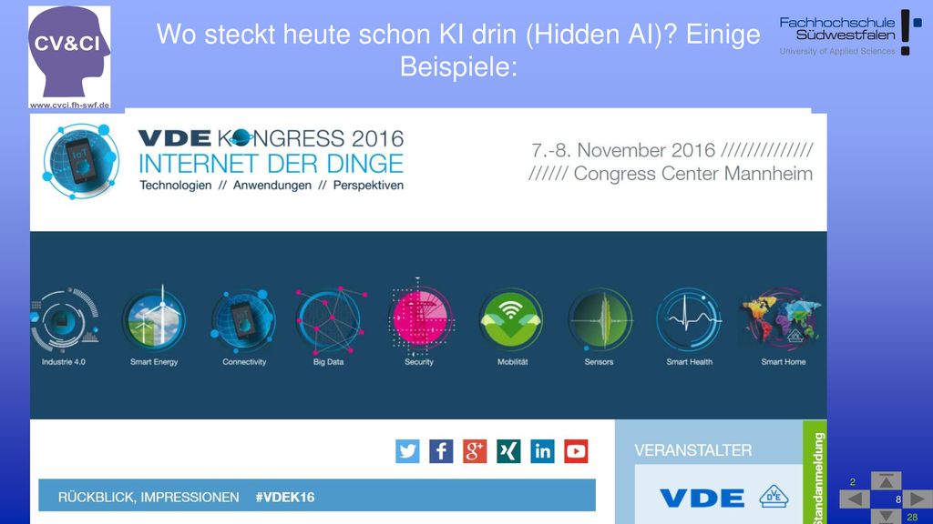 Wo steckt heute schon KI drin (Hidden AI) Einige Beispiele: