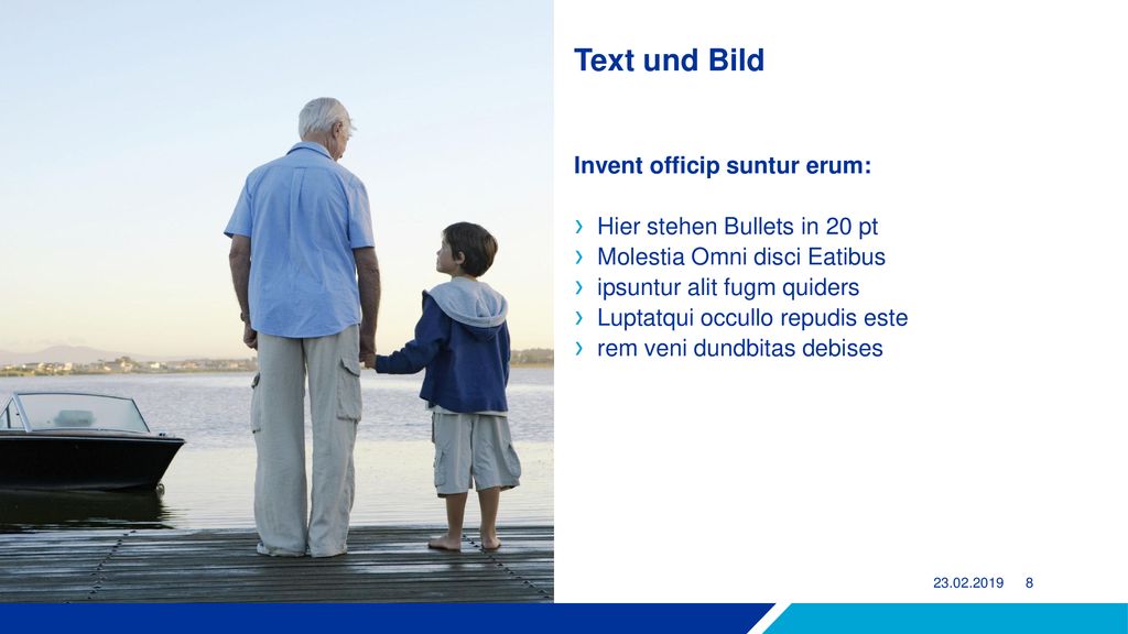 Text und Bild Invent officip suntur erum: Hier stehen Bullets in 20 pt