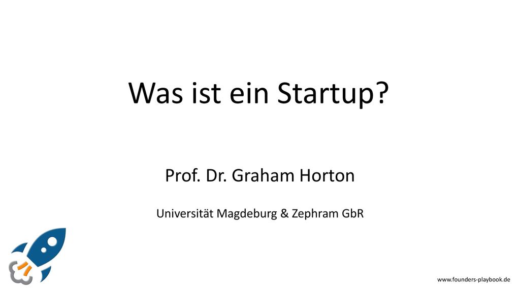 Prof. Dr. Graham Horton Universität Magdeburg & Zephram GbR