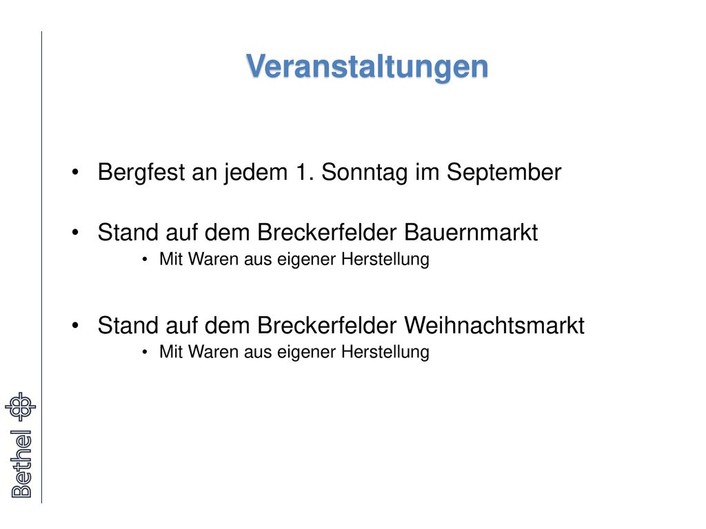 Veranstaltungen Bergfest an jedem 1. Sonntag im September