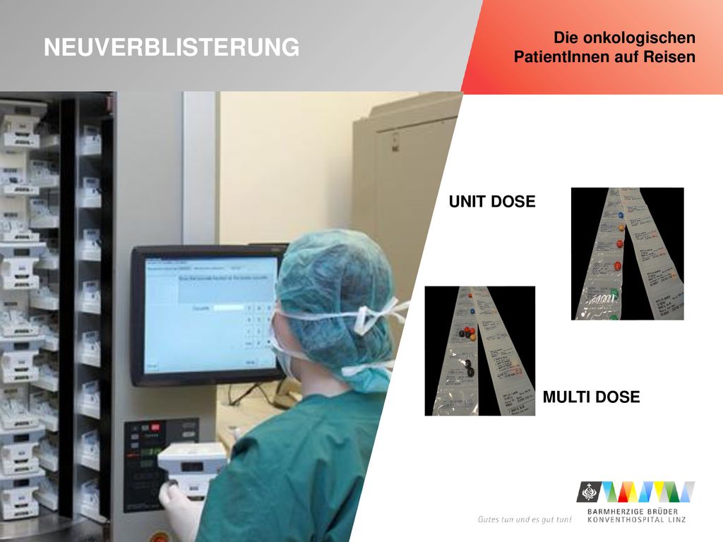 NEUVERBLISTERUNG Die onkologischen PatientInnen auf Reisen UNIT DOSE