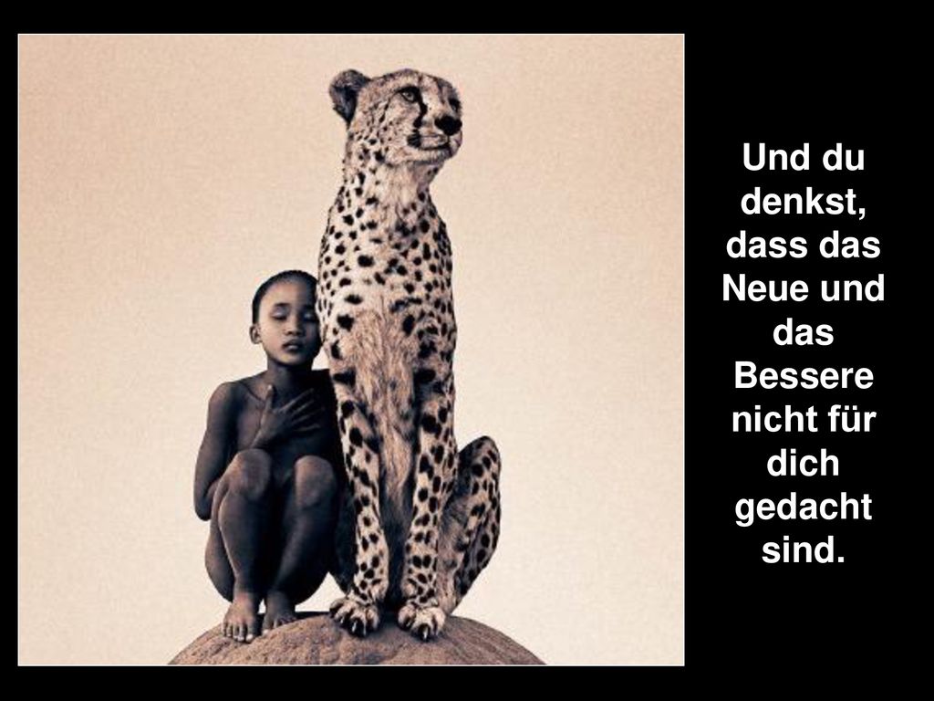 Und du denkst, dass das Neue und das Bessere nicht für dich gedacht sind.